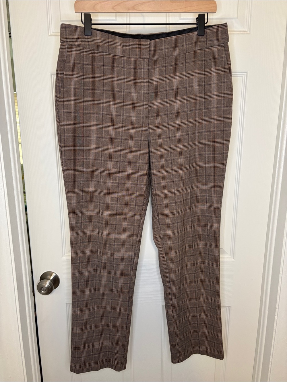 Joie Plaid Straight-Leg Pants